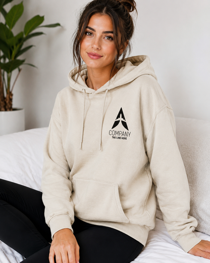 Custom Logo Hoodie – Personalized Front & Back Print for Staff & Teams
