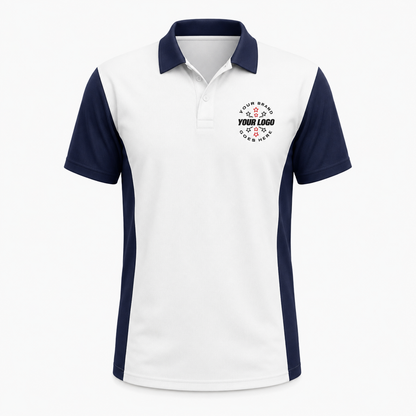 Cleaning Polo Shirt with Logo – White & Lime Green Housekeeping Uniform