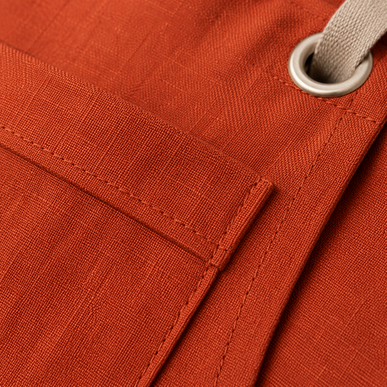 Logo & Name Cross-Back Apron – Linen-Look Bib Apron for Restaurants & Cafes