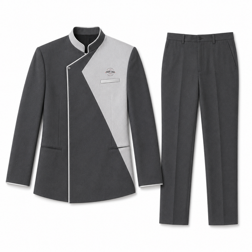 Men’s Hotel Concierge Uniform with Logo – Luxury Reception Staff Outfit