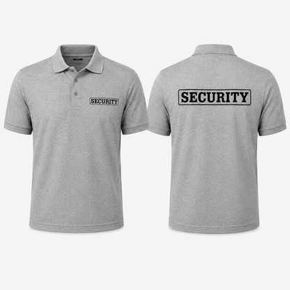 Security Polo Shirt with Front & Back Print – Professional Guard Uniform