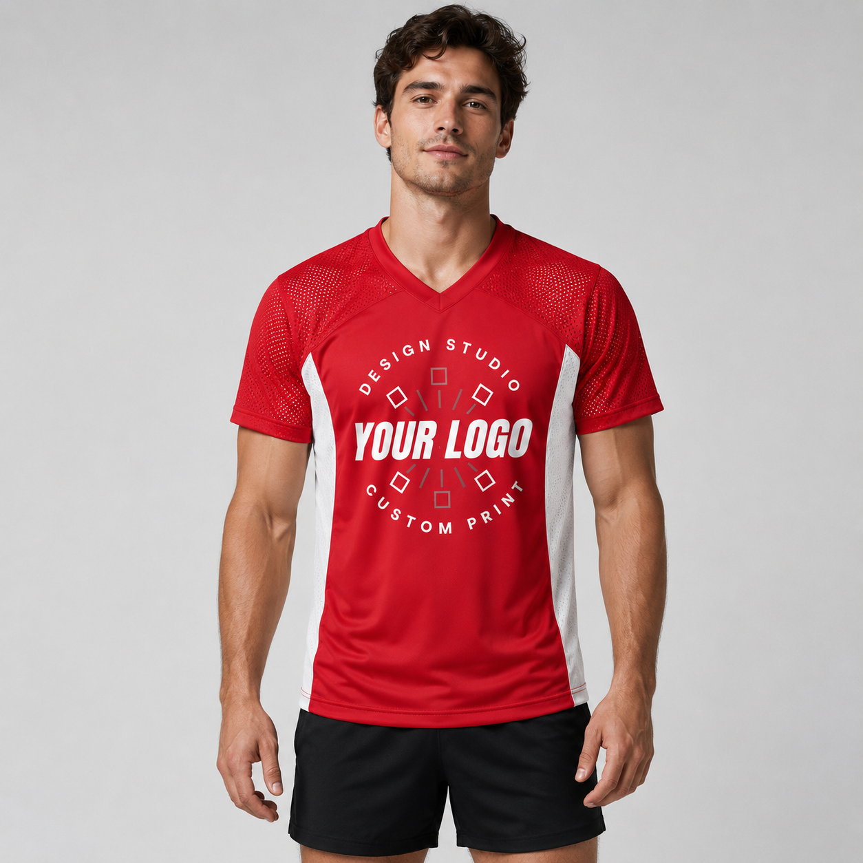 Reversible Football Jersey – Logo Team Shirt with Numbers