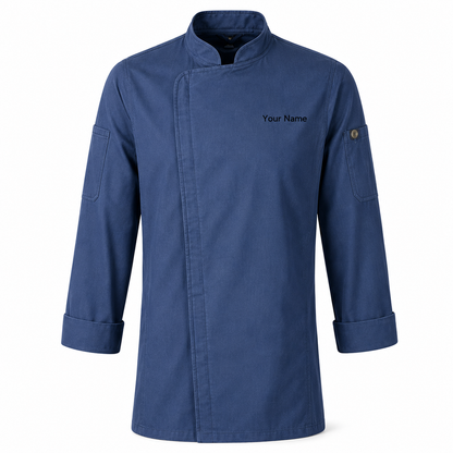 Long Sleeve Chef Jacket – Modern Kitchen Service Coat with Logo