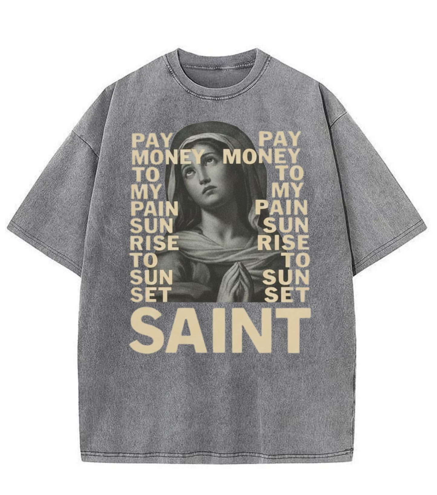 Washed Saint Graphic Streetwear Tee
