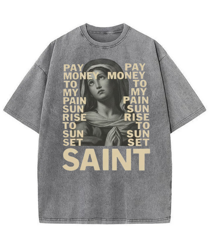 Washed Saint Graphic Streetwear Tee