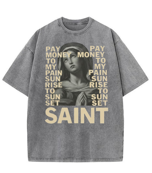 Washed Saint Graphic Streetwear Tee
