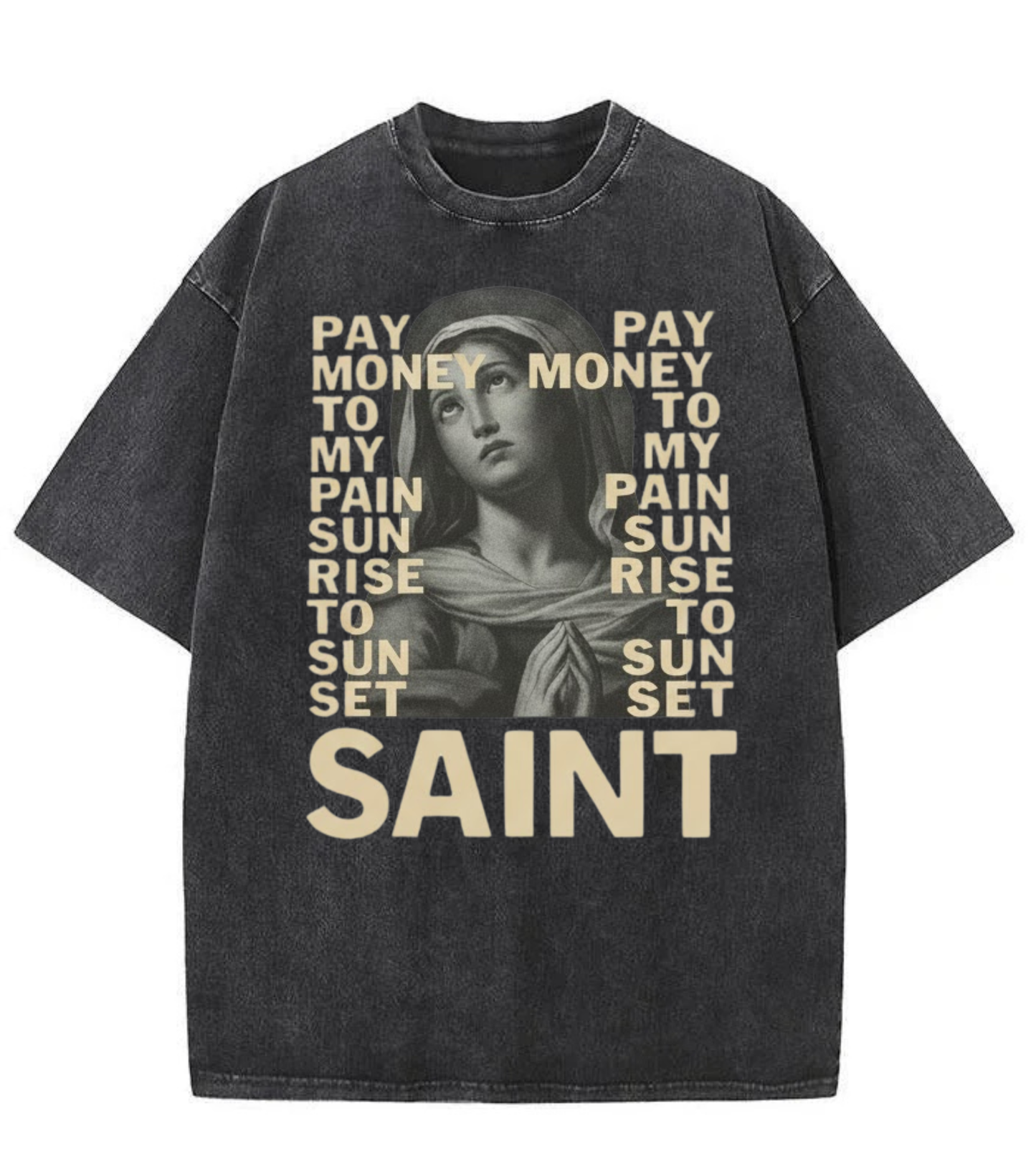 Washed Saint Graphic Streetwear Tee