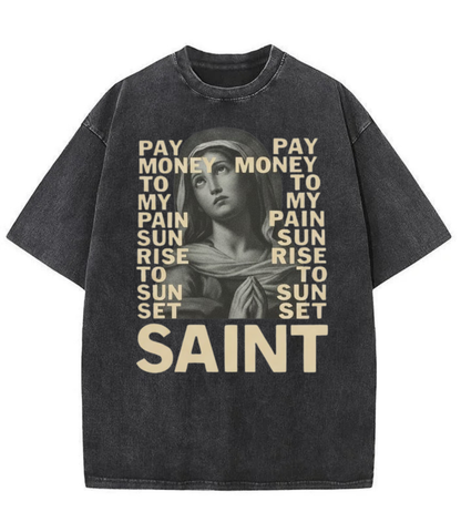 Washed Saint Graphic Streetwear Tee