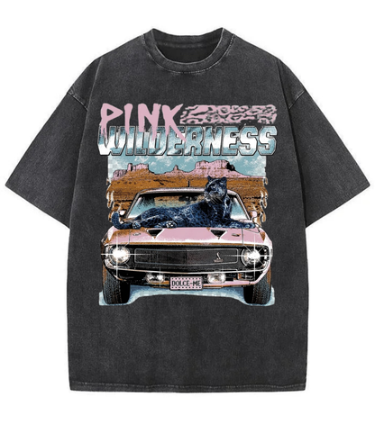 Washed Pink Wilderness Graphic Streetwear Tee