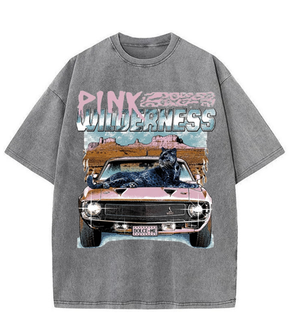 Washed Pink Wilderness Graphic Streetwear Tee
