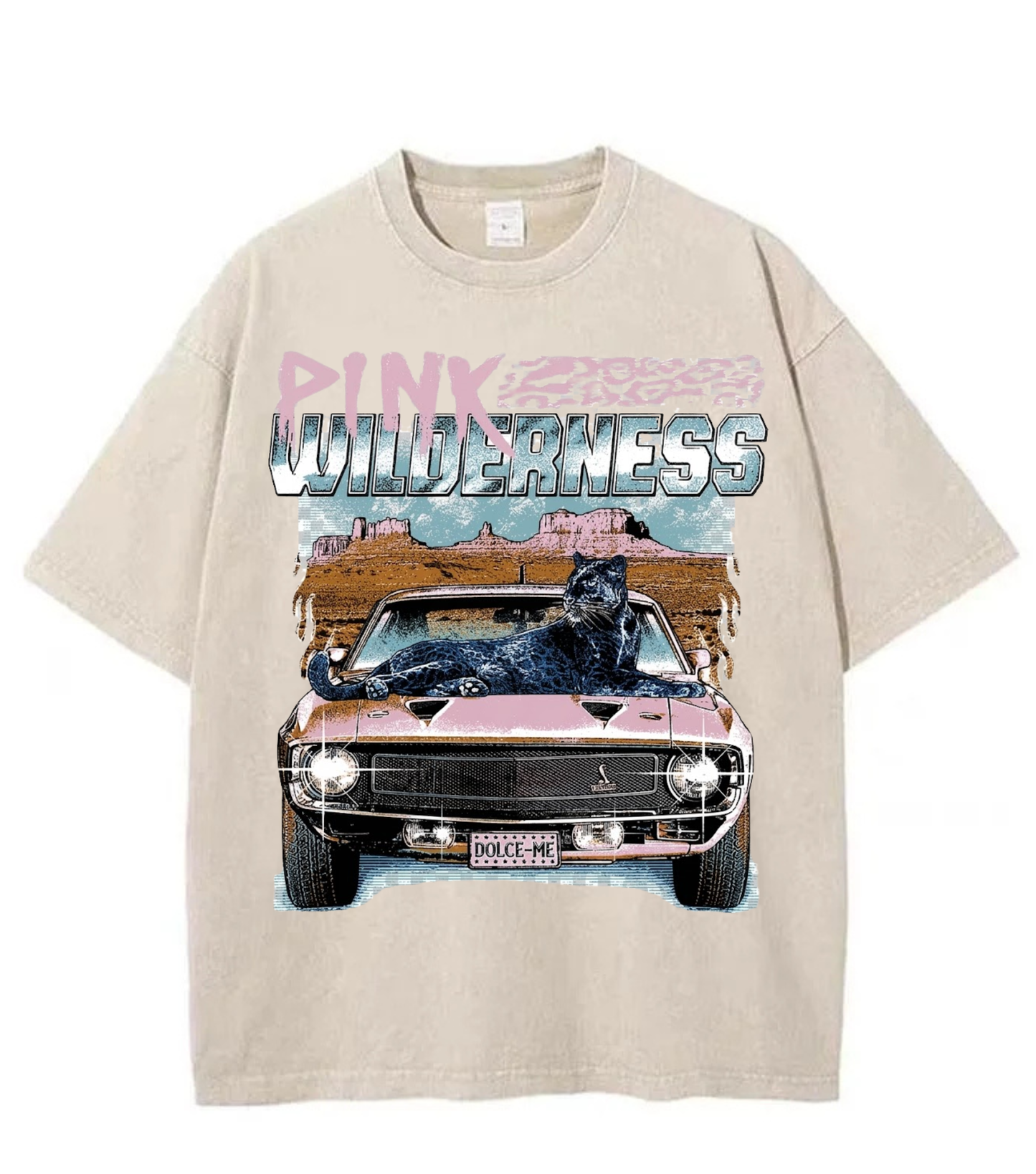 Washed Pink Wilderness Graphic Streetwear Tee