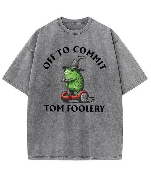 Washed Tomfoolery Frog Graphic Tee