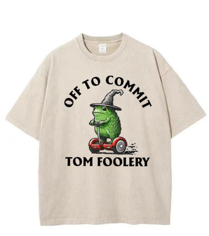 Washed Tomfoolery Frog Graphic Tee