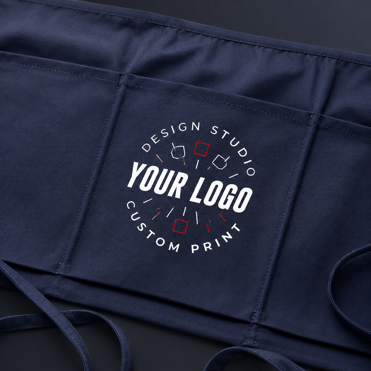 Logo Waist Apron – Half Apron for Servers, Catering & Event Staff