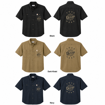 Carhartt Work Shirt with Logo – Short Sleeve Button-Down Uniform Shirt