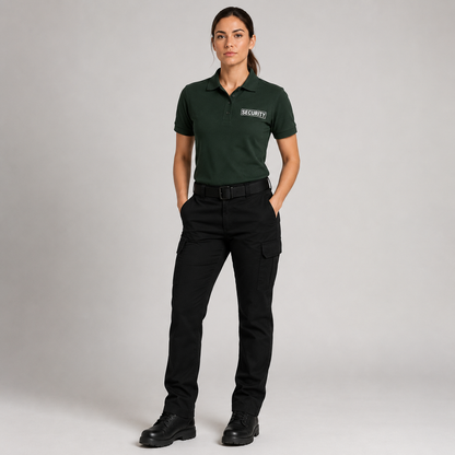 Security Polo Shirt with Front & Back Print – Professional Guard Uniform