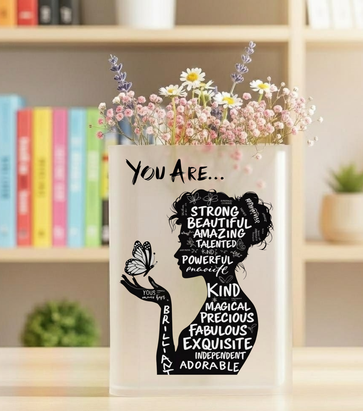 Inspirational Woman Acrylic Vase