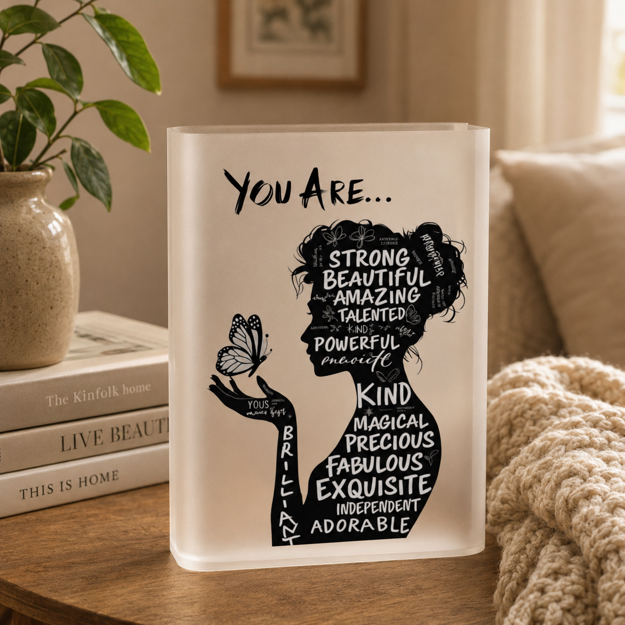Inspirational Woman Acrylic Vase