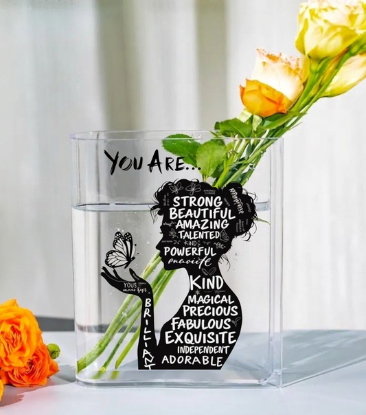 Inspirational Woman Acrylic Vase