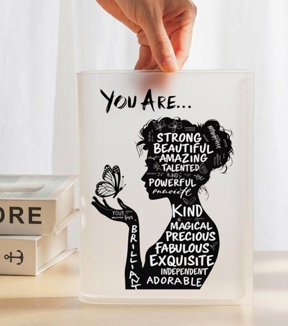Inspirational Woman Acrylic Vase