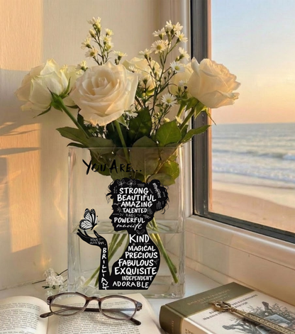Inspirational Woman Acrylic Vase