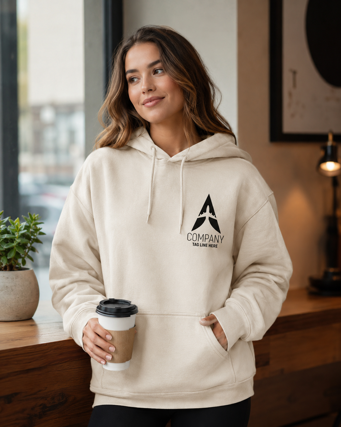 Custom Logo Hoodie – Personalized Front & Back Print for Staff & Teams