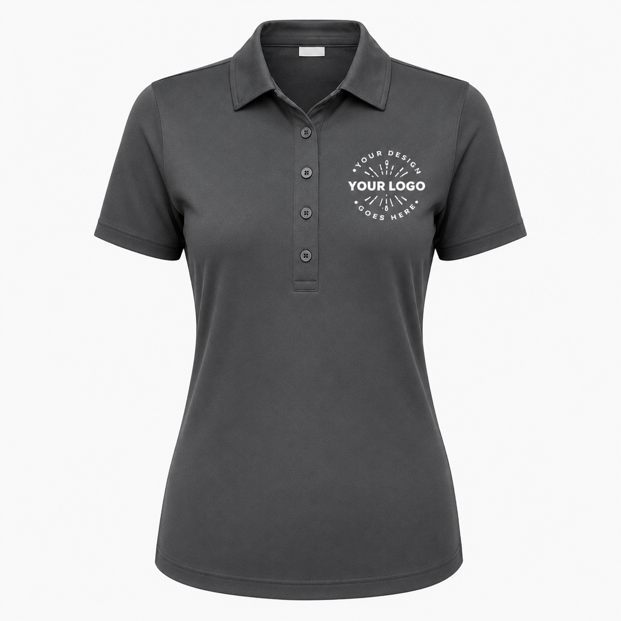 Women’s Performance Polo with Logo – UV Protection Sport Uniform Shirt
