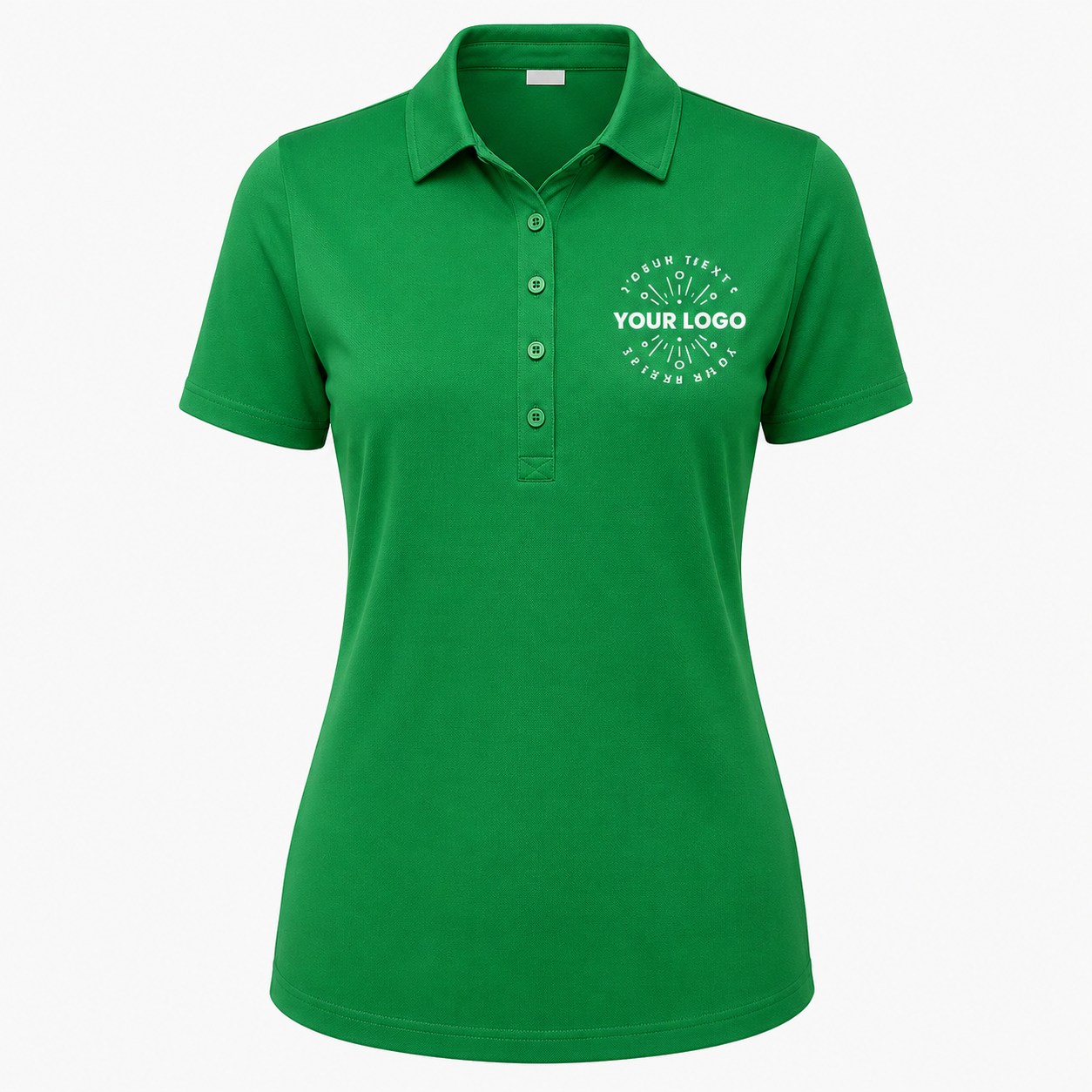 Women’s Performance Polo with Logo – UV Protection Sport Uniform Shirt