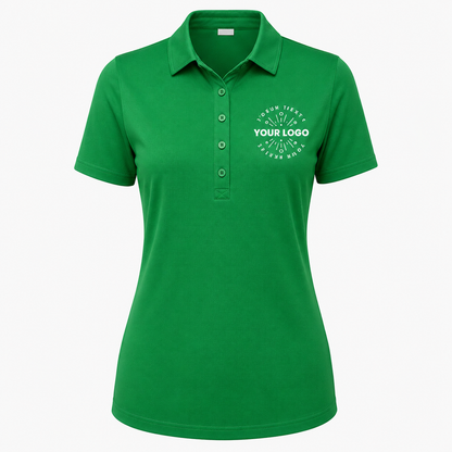 Women’s Performance Polo with Logo – UV Protection Sport Uniform Shirt