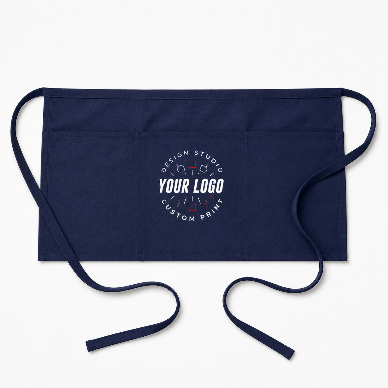 Logo Waist Apron – Half Apron for Servers, Catering & Event Staff