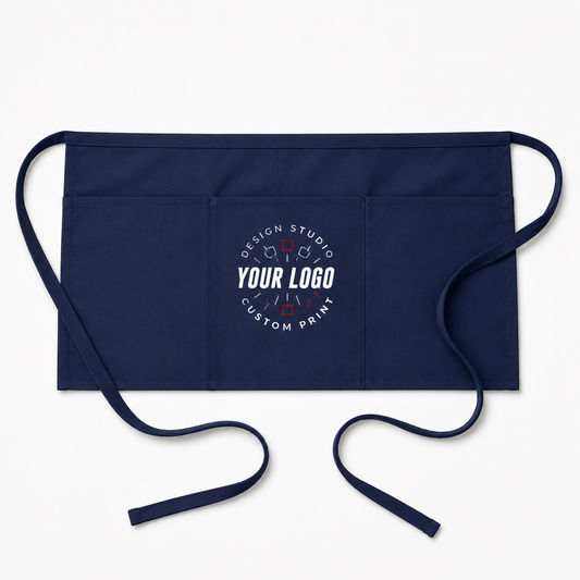 Logo Waist Apron – Half Apron for Servers, Catering & Event Staff