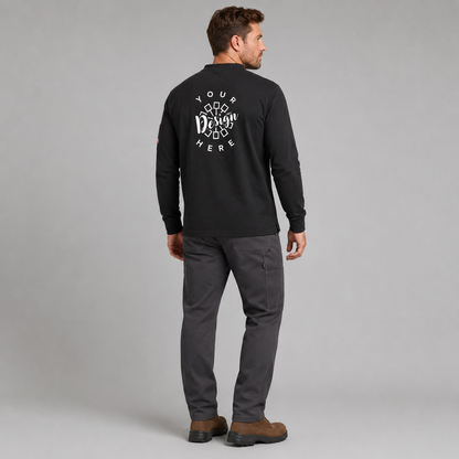 Custom FR Henley Shirt with Logo – Portwest FR32 Flame Resistant Work Shirt
