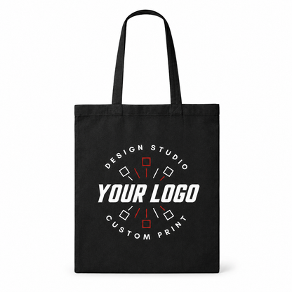 Natural Cotton Tote Bag with Logo – Eco-Friendly Reusable Shopping Bag