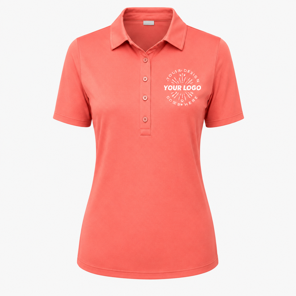 Women’s Performance Polo with Logo – UV Protection Sport Uniform Shirt