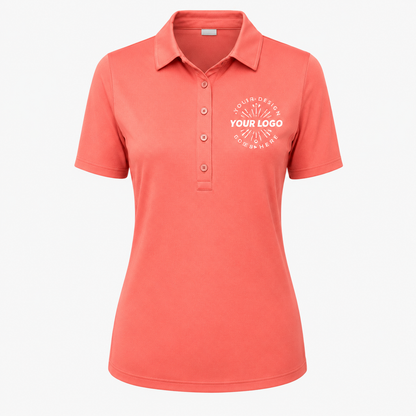 Women’s Performance Polo with Logo – UV Protection Sport Uniform Shirt