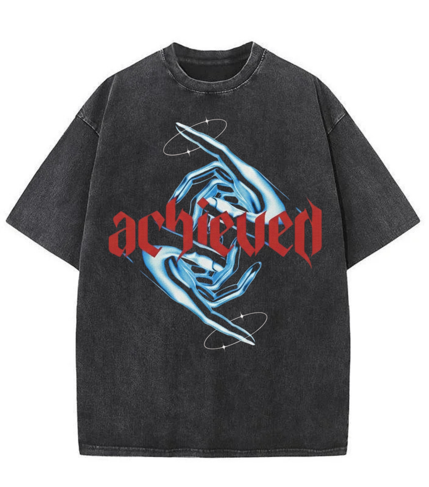 Washed Achieved Gothic Streetwear Tee