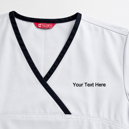 Personalized Women’s Medical Scrub Top – Embroidered Healthcare Uniform Shirt
