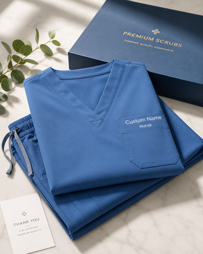 Personalized Medical Scrub Set – Embroidered Healthcare Uniform with Name or Logo