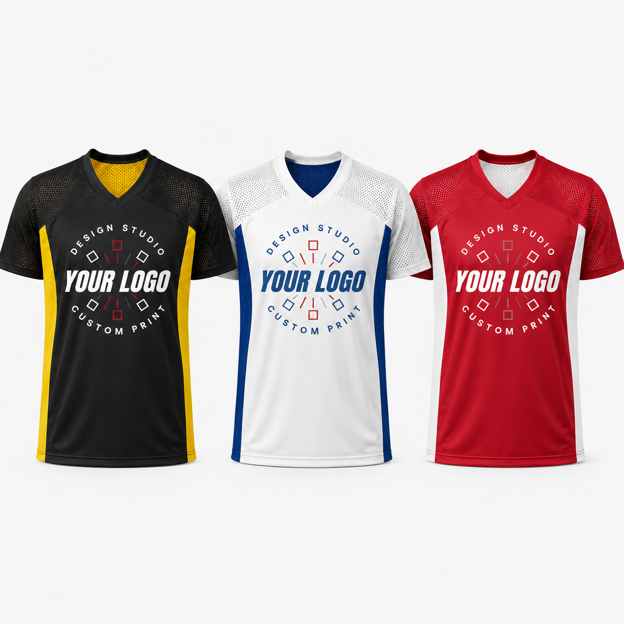 Reversible Football Jersey – Logo Team Shirt with Numbers