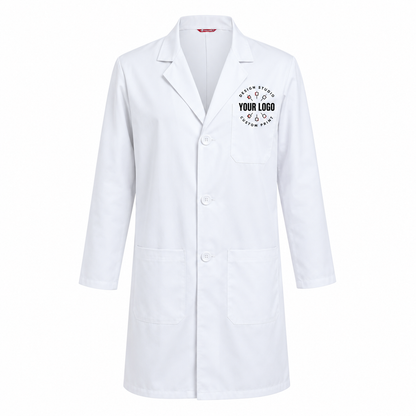 White Lab Coat with Name – Personalized Medical Coat for Doctors & Clinics