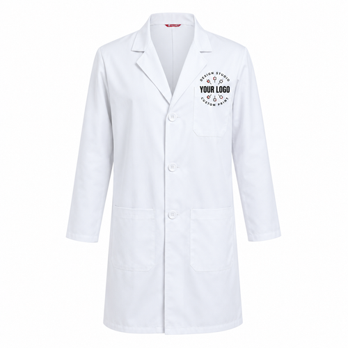 White Lab Coat with Name – Personalized Medical Coat for Doctors & Clinics