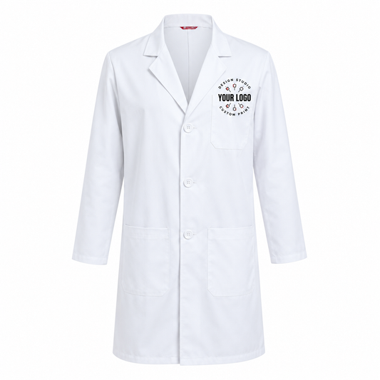 White Lab Coat with Name – Personalized Medical Coat for Doctors & Clinics