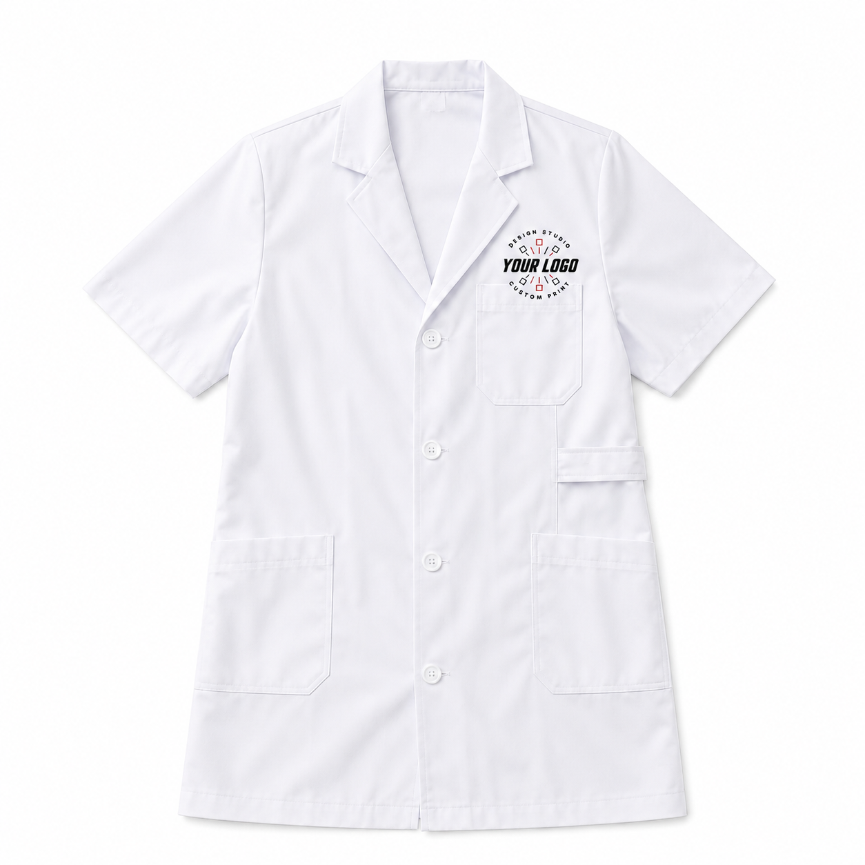 Embroidered Doctor Lab Coat – Personalized Medical White Coat with Name or Logo