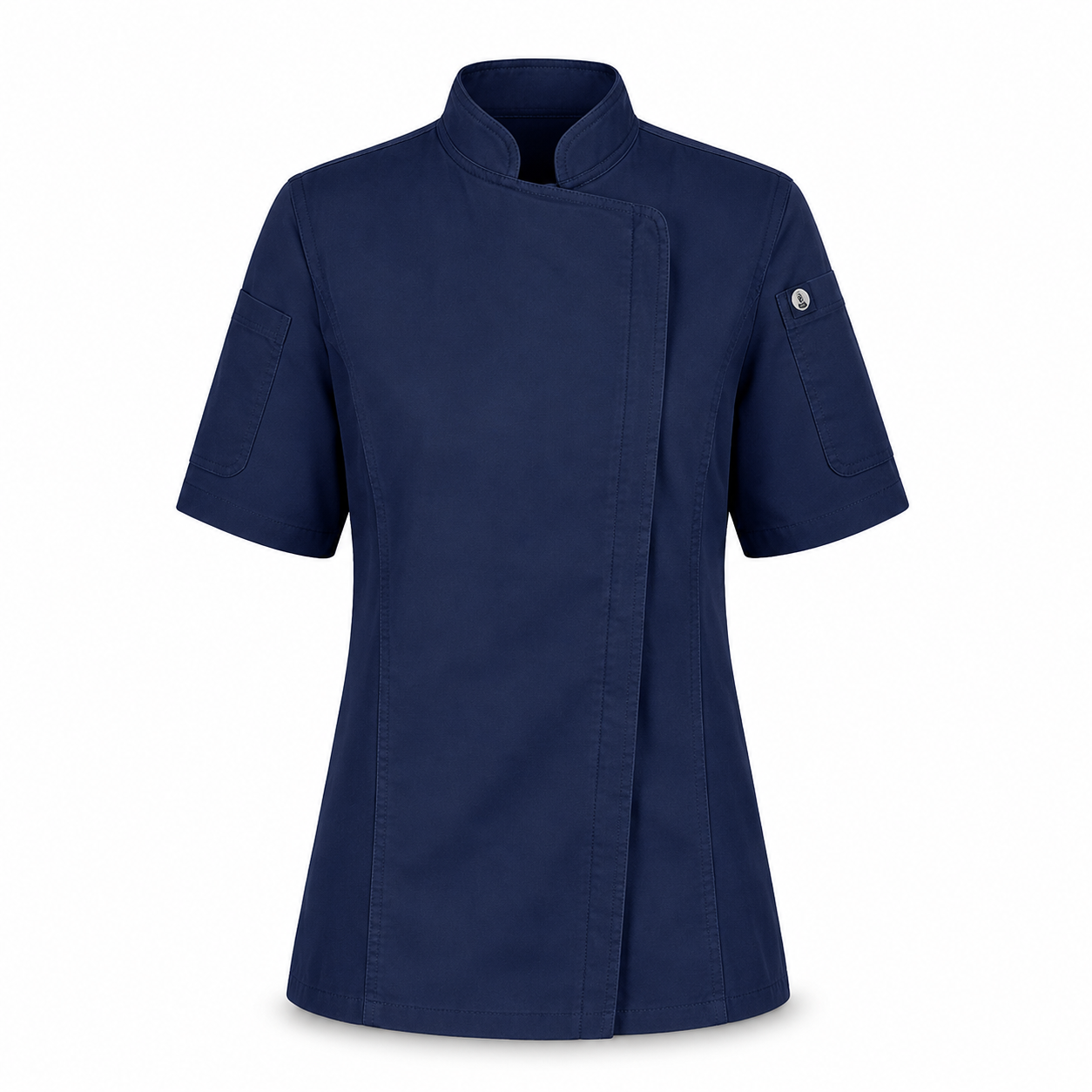 Women’s Short Sleeve Chef Jacket – Logo Service Uniform Jacket