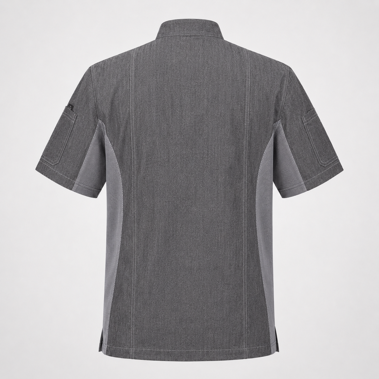 Unisex Mesh Panel Chef Coat – Breathable Kitchen Uniform with Logo