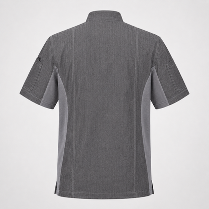 Unisex Mesh Panel Chef Coat – Breathable Kitchen Uniform with Logo