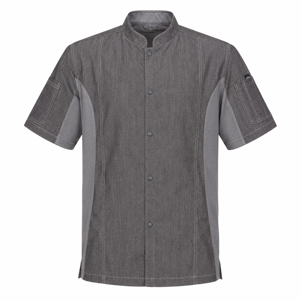 Unisex Mesh Panel Chef Coat – Breathable Kitchen Uniform with Logo