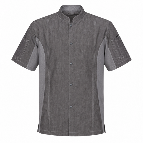 Unisex Mesh Panel Chef Coat – Breathable Kitchen Uniform with Logo