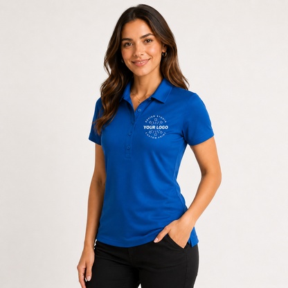 Women’s Performance Polo with Logo – UV Protection Sport Uniform Shirt