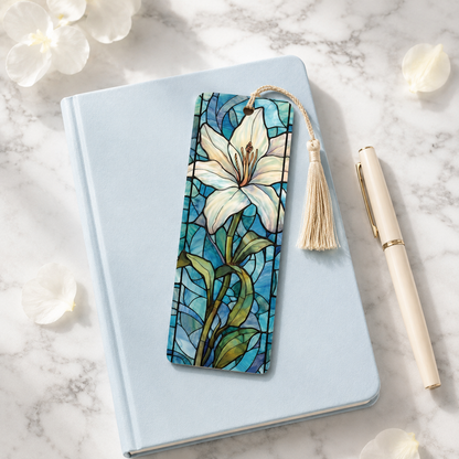 White Lily Acrylic Suncatcher Bookmark